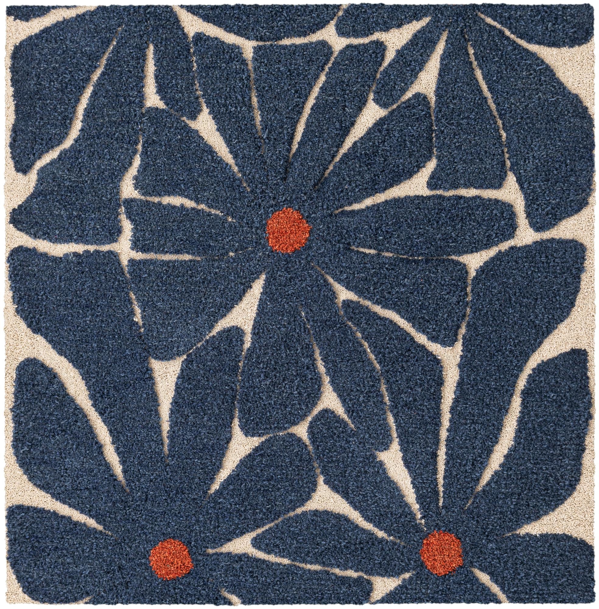 Rug Navy Blue and Ivory Swatch link