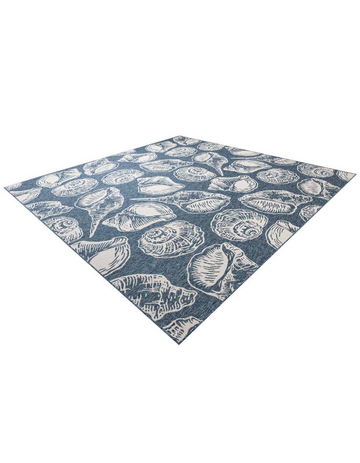 Detail image of  12' x 12'  Washable Coastal Indoor / Outdoor Square Rug