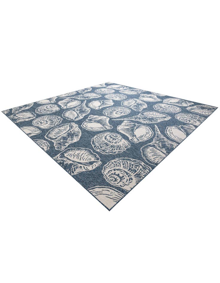 Detail image of  12' x 12'  Washable Coastal Indoor / Outdoor Square Rug
