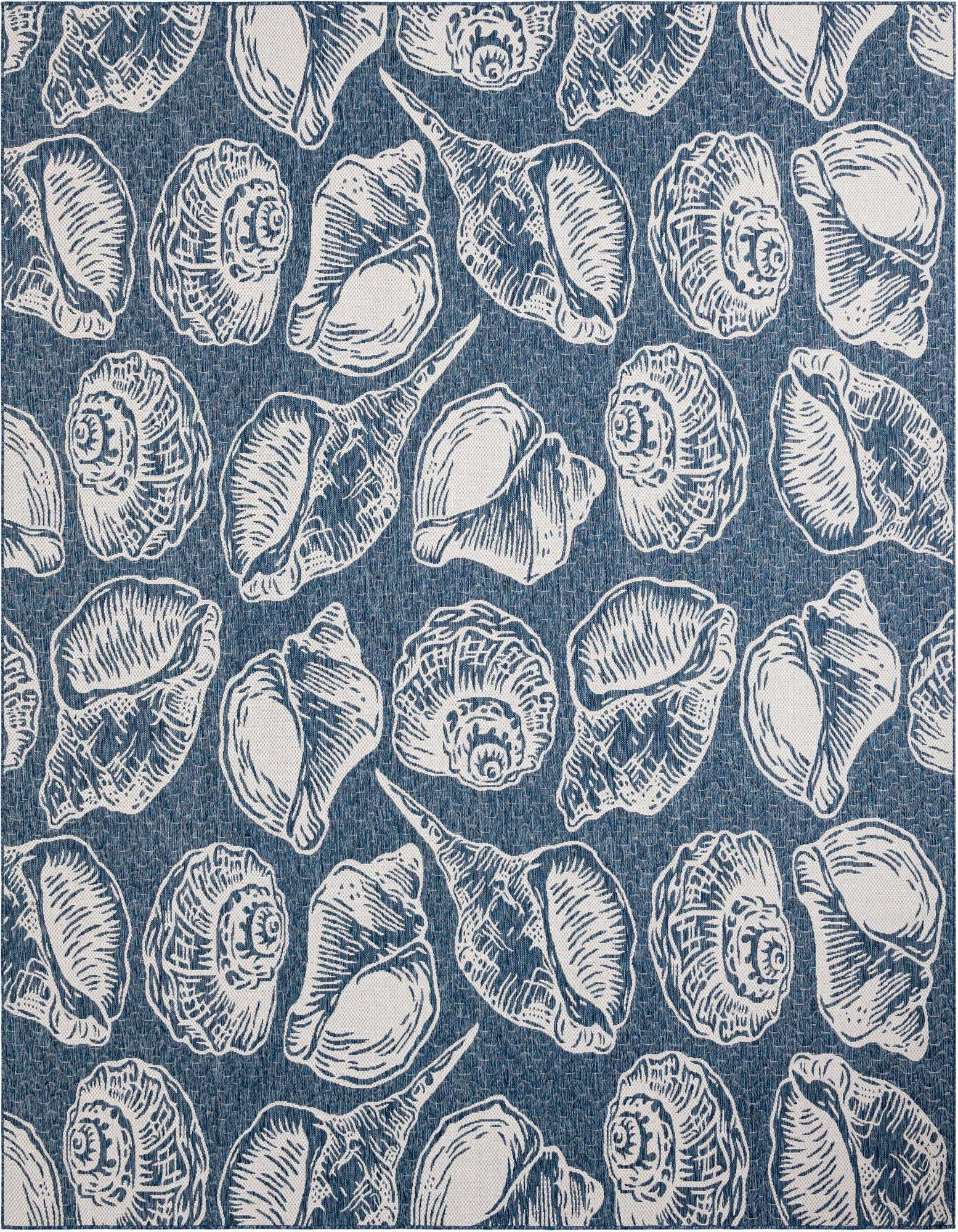 Primary image  13' x 13'  Washable Coastal Indoor / Outdoor Square Rug