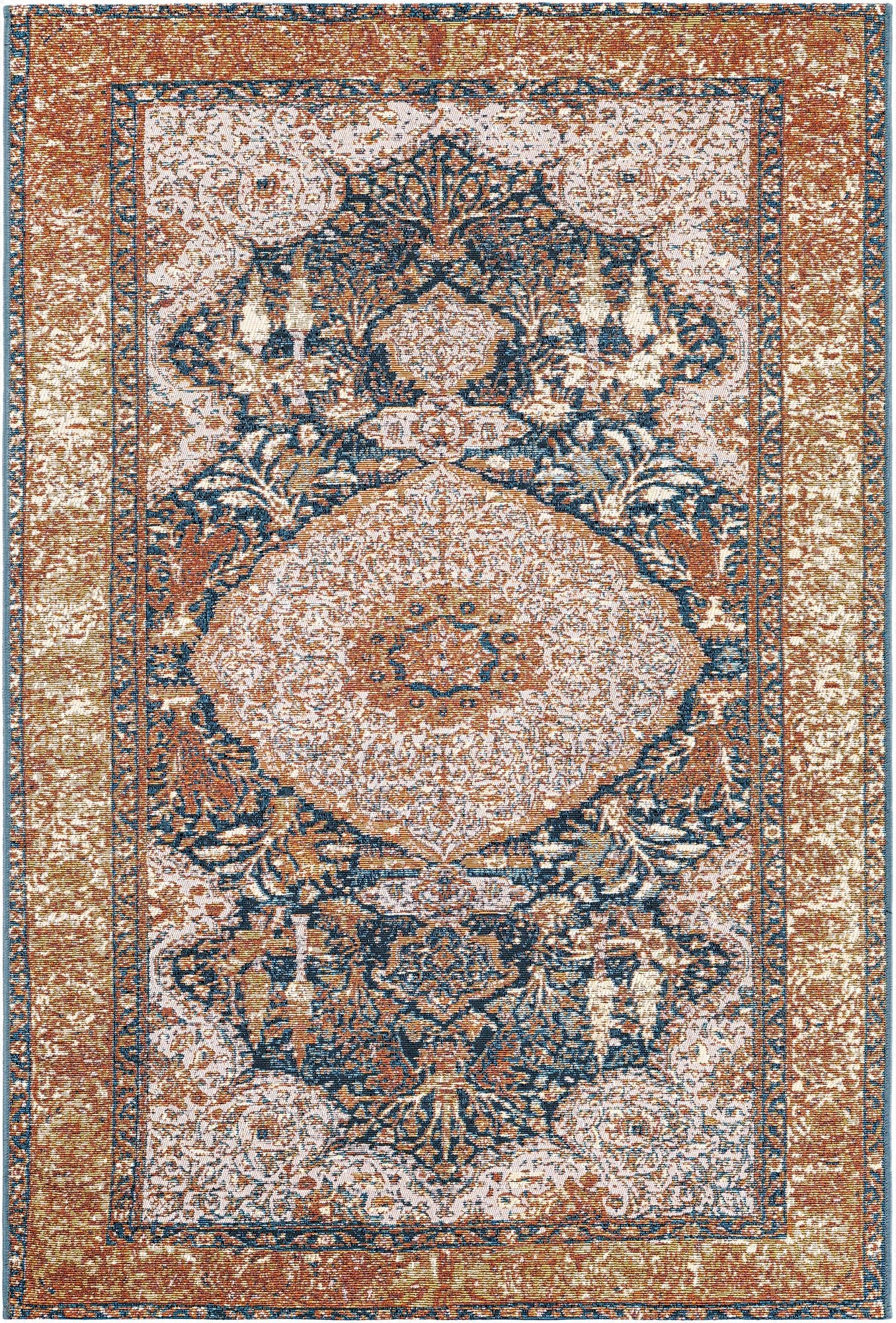  4' x 6'  Washable Traditional Indoor / Outdoor Rug