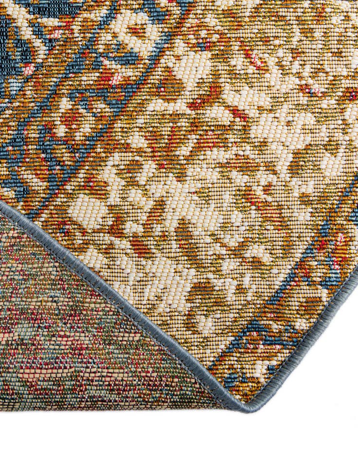 Detail image of  6' x 6'  Washable Traditional Indoor / Outdoor Round Rug