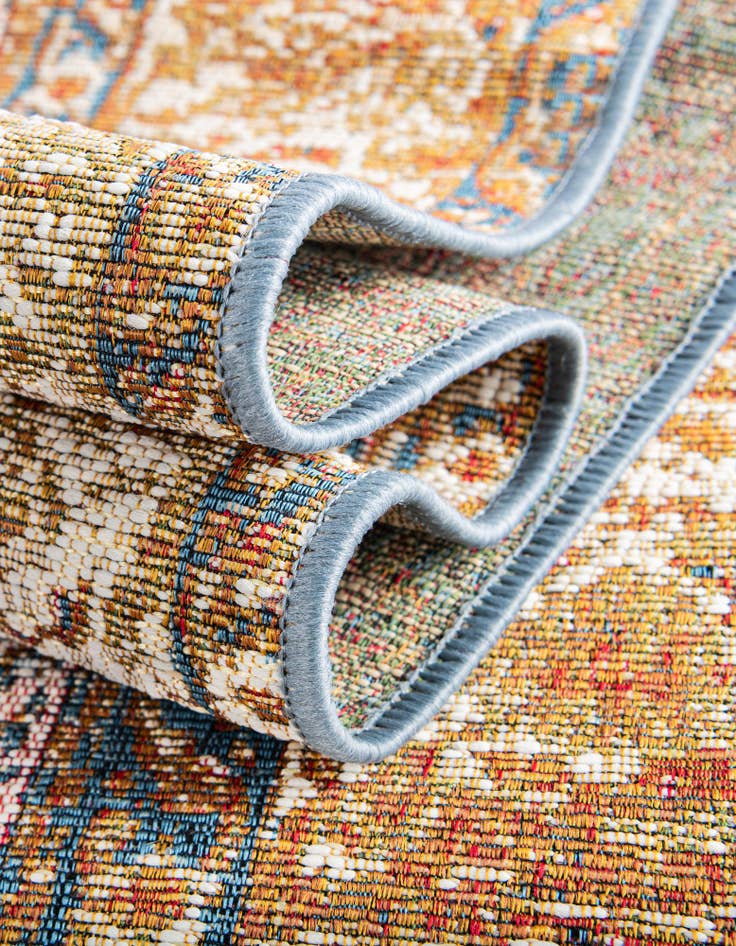Detail image of  2' 7 x 12'  Washable Traditional Indoor / Outdoor Runner Rug