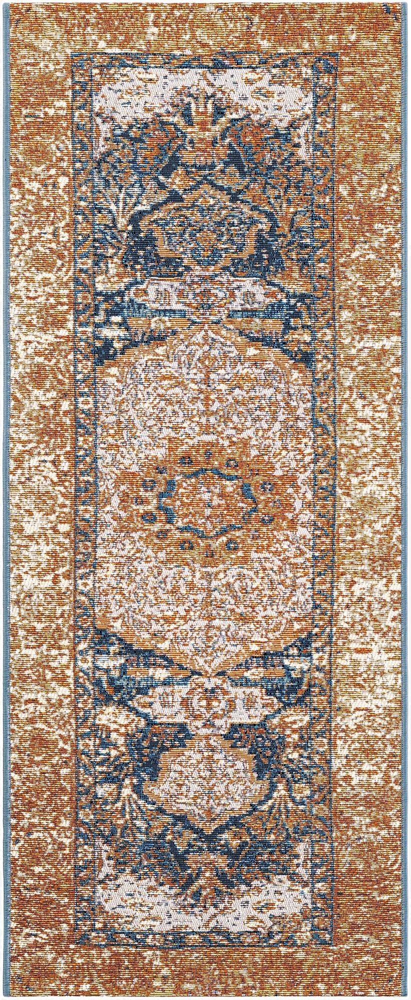  2' x 5'  Washable Traditional Indoor / Outdoor Runner Rug