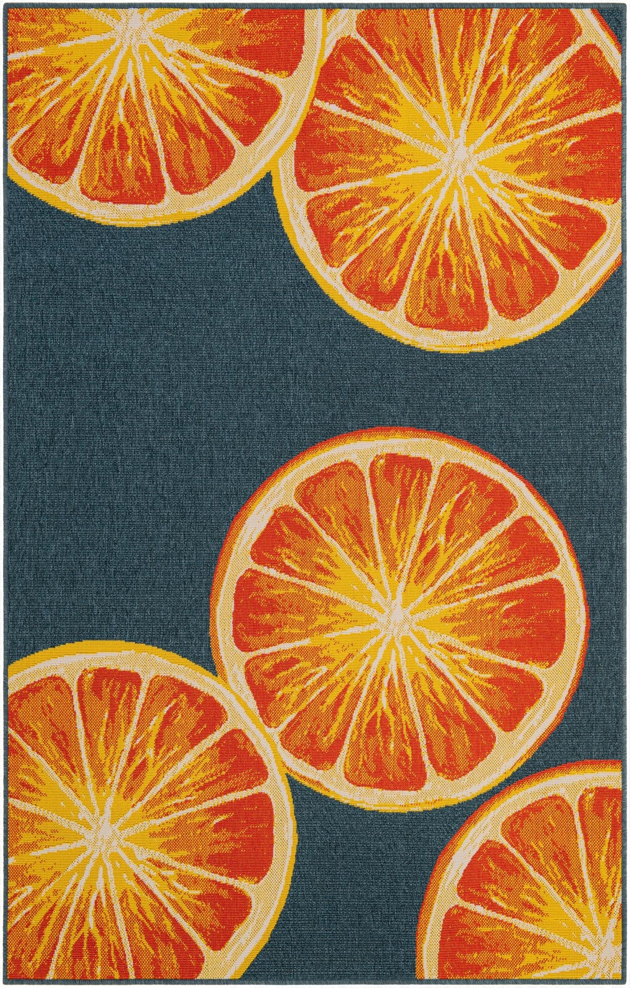  5' 3 x 8'  Washable Modern Indoor / Outdoor Rug