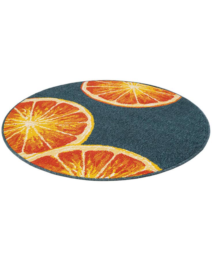 Detail image of  4' x 4'  Washable Modern Indoor / Outdoor Round Rug