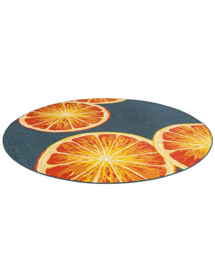 Detail image of  7' 10 x 7' 10  Washable Modern Indoor / Outdoor Round Rug