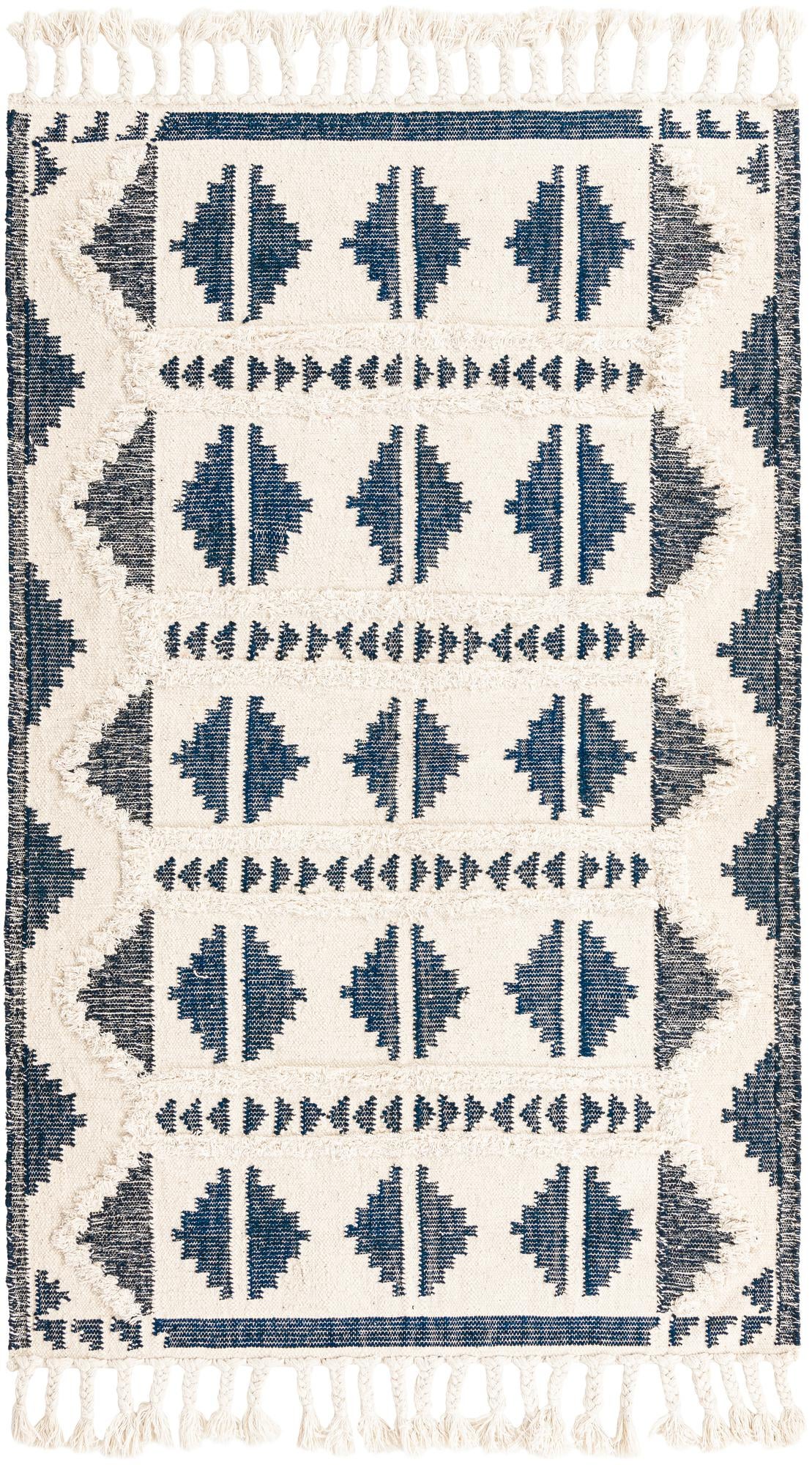 Rug Navy Blue and White Swatch link