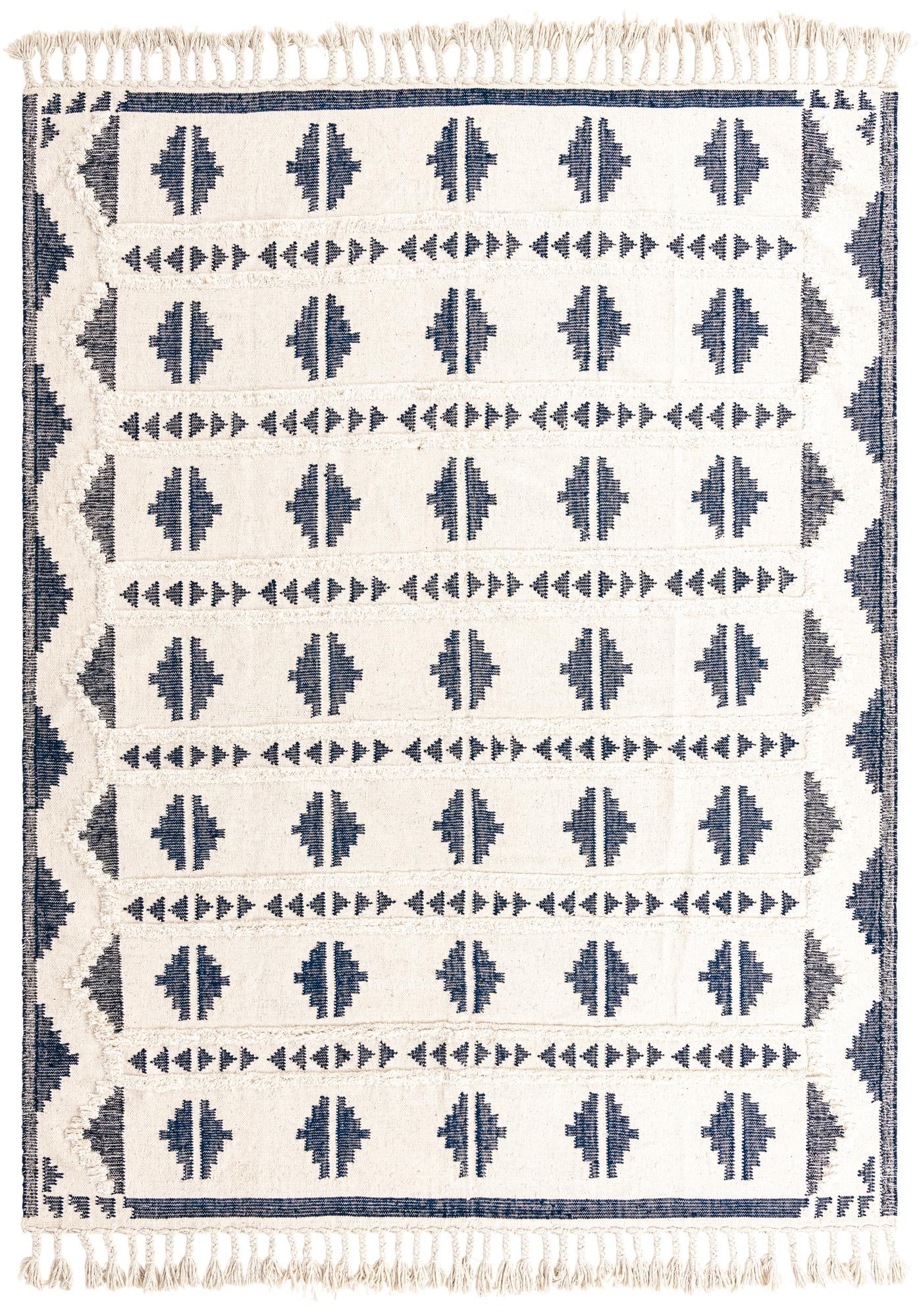 Rug Navy Blue and White Swatch link
