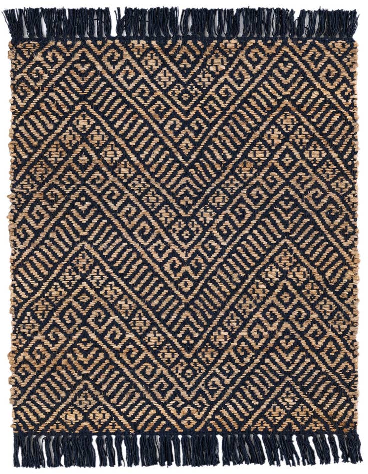 Detail image of  2' x 3' 1  Hand Braided Jute Rug
