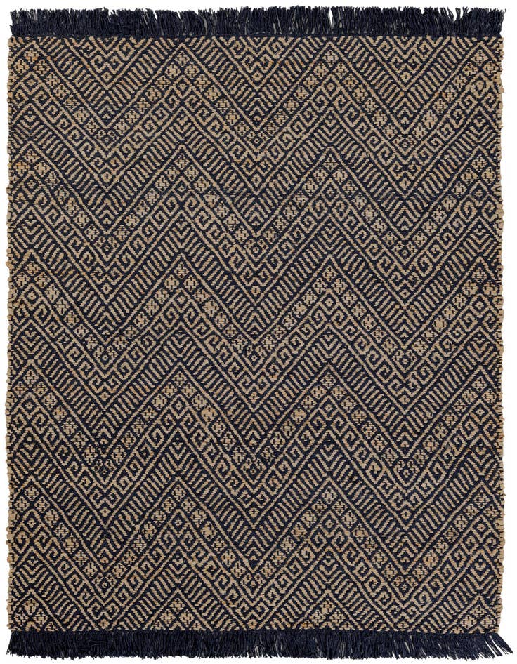 Detail image of  4' 1 x 6' 1  Hand Braided Jute Rug