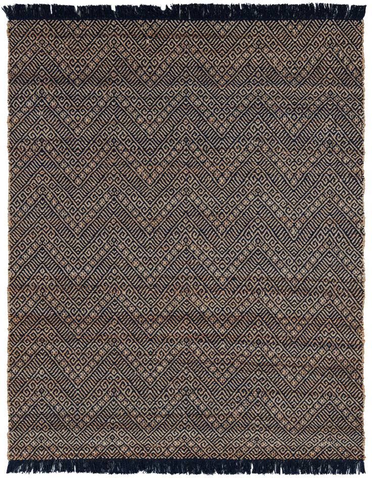 Detail image of  6' 1 x 9'  Hand Braided Jute Rug