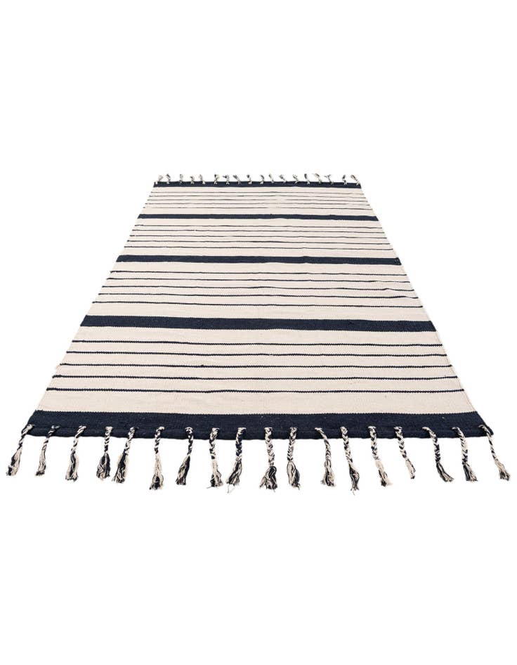 Detail image of  5' x 8'  Hand Woven Chindi Cotton Rug