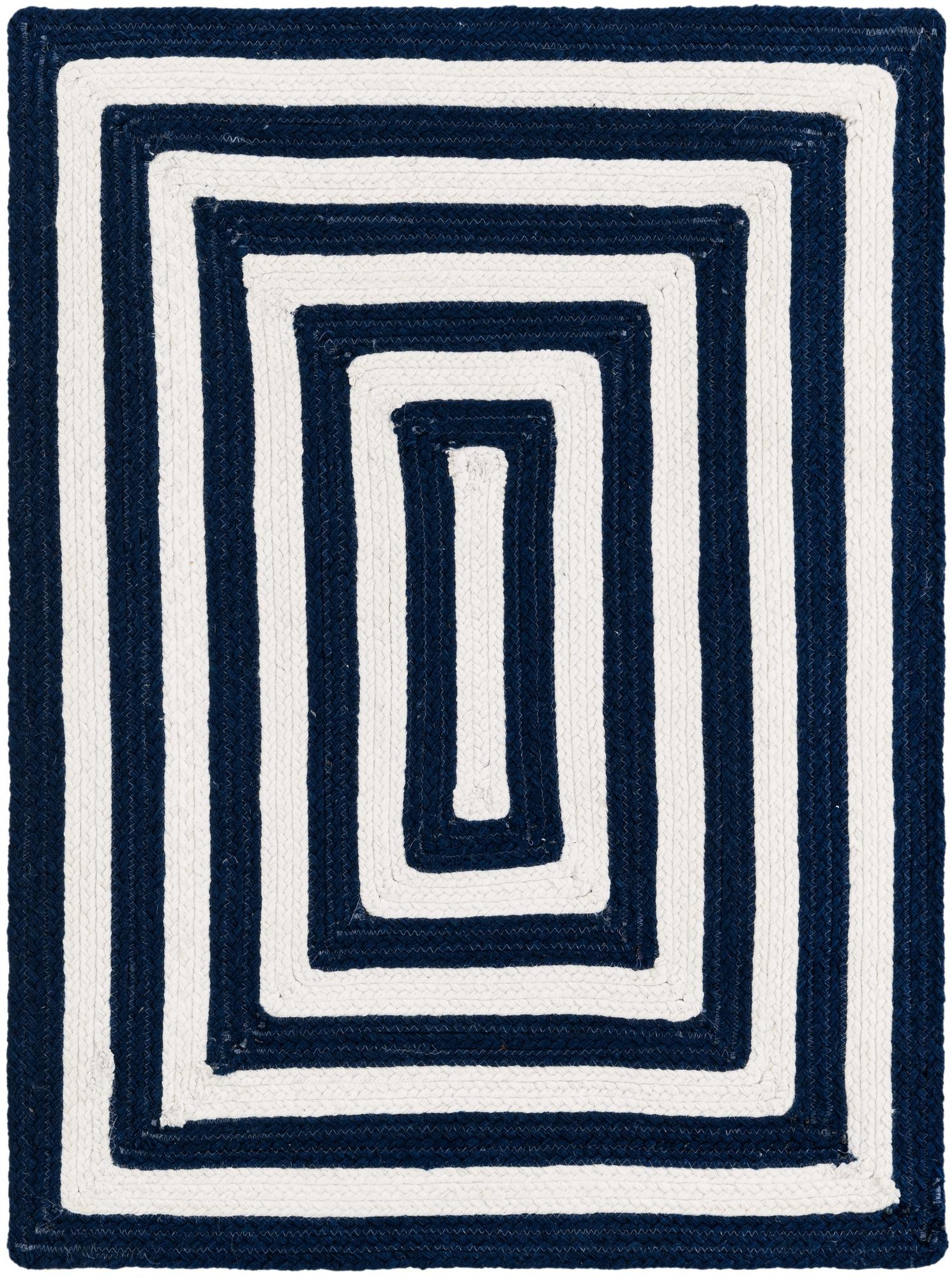Rug Navy Blue and White Swatch link