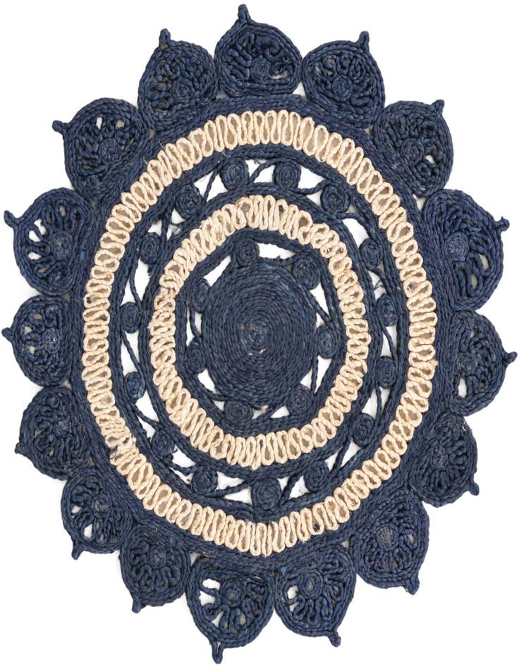 Detail image of  3' 1 x 3' 1  Hand Braided Jute Round Rug