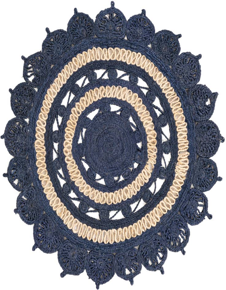 Detail image of  4' 1 x 4' 1  Hand Braided Jute Round Rug