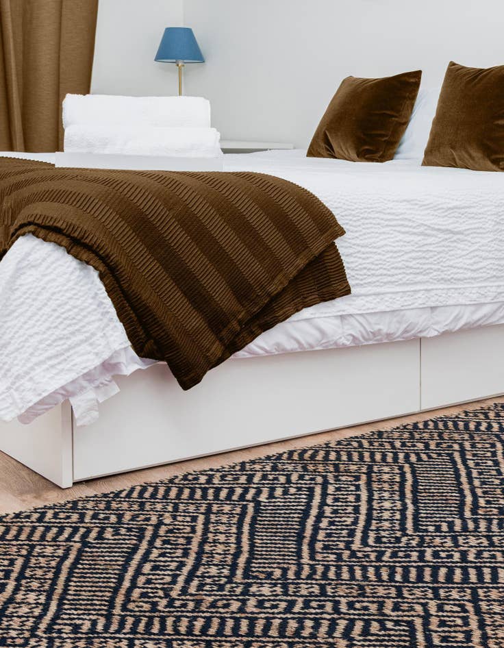 Detail image of  2' x 5' 1  Hand Braided Jute Runner Rug