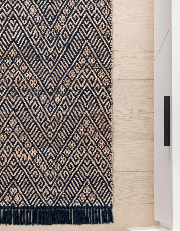 Detail image of  2' x 5' 1  Hand Braided Jute Runner Rug