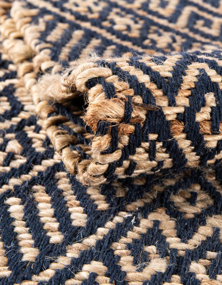 Detail image of  2' x 5' 1  Hand Braided Jute Runner Rug