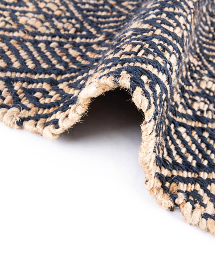 Detail image of  2' x 5' 1  Hand Braided Jute Runner Rug