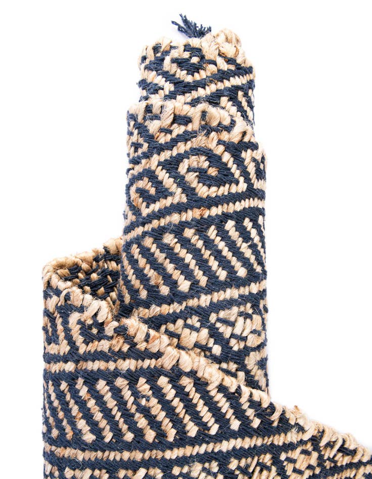 Detail image of  2' x 5' 1  Hand Braided Jute Runner Rug