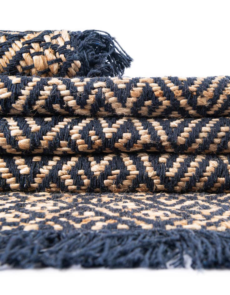 Detail image of  2' x 5' 1  Hand Braided Jute Runner Rug