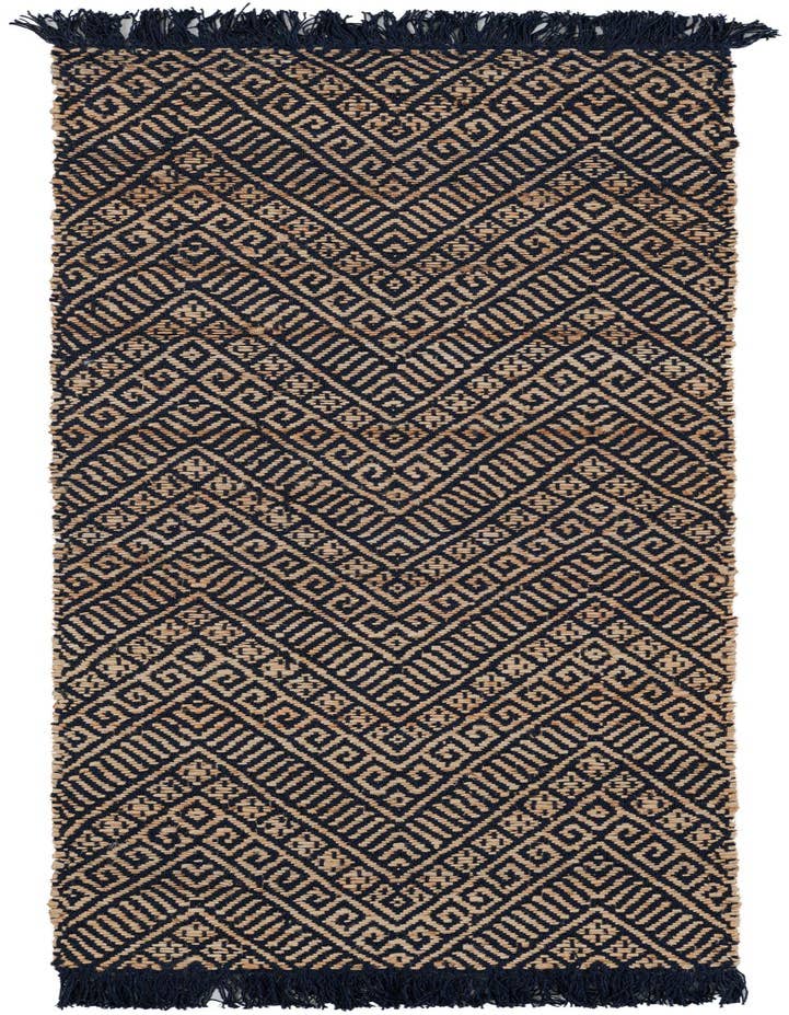 Detail image of  2' x 6' 1  Hand Braided Jute Runner Rug