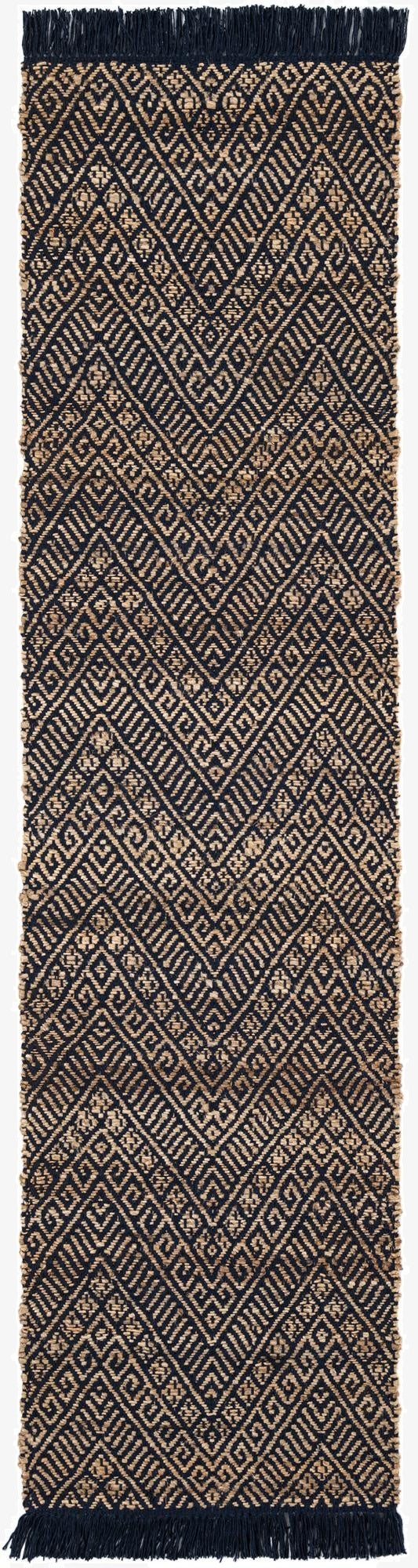  2' x 8'  Hand Braided Jute Runner Rug