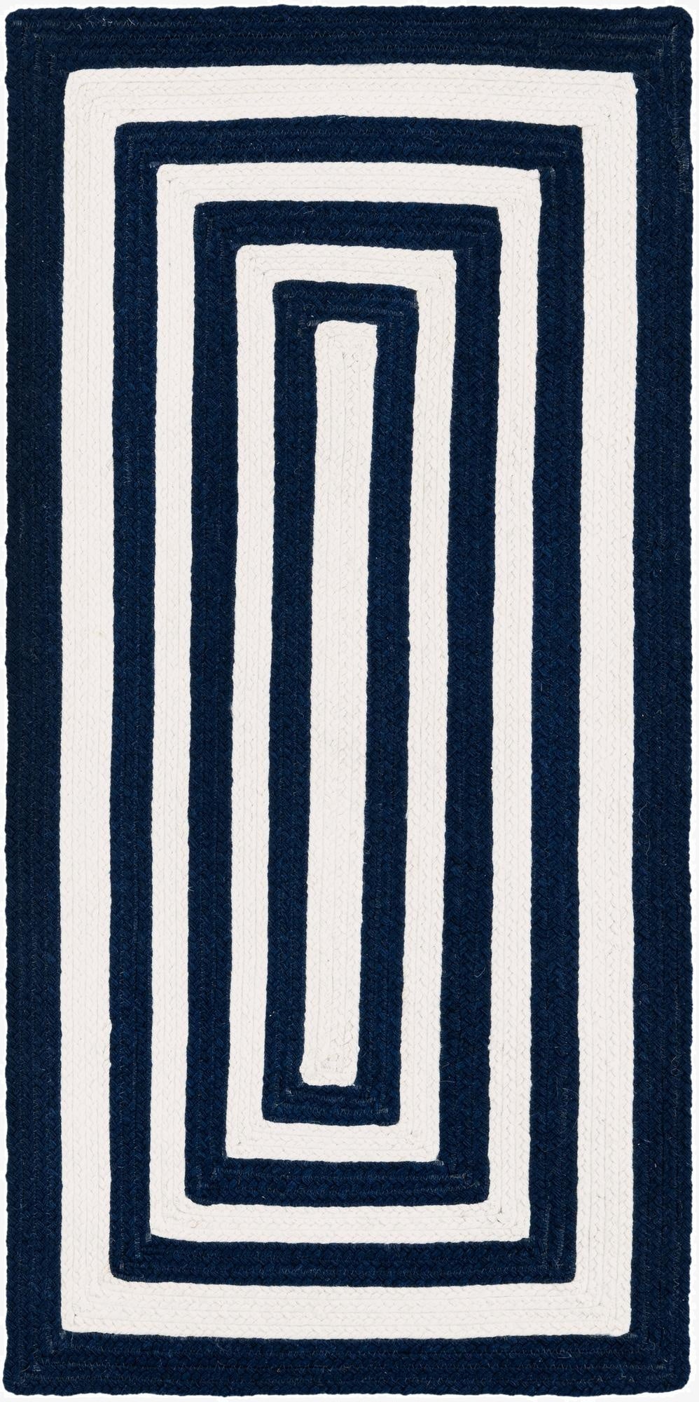  2' x 4' 1  Hand Woven Eco Verse   Washable Indoor / Outdoor Runner Rug