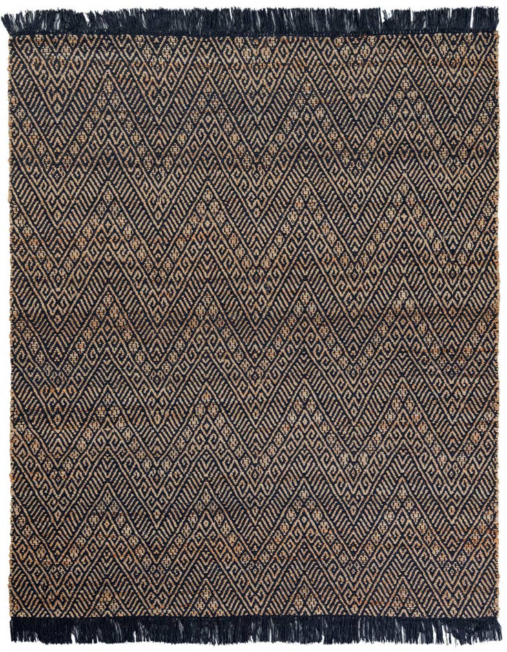 Detail image of  6' 1 x 6' 1  Hand Braided Jute Square Rug