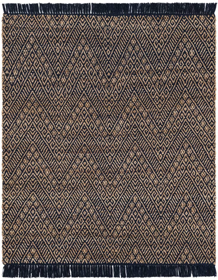 Detail image of  5' 1 x 5' 1  Hand Braided Jute Square Rug