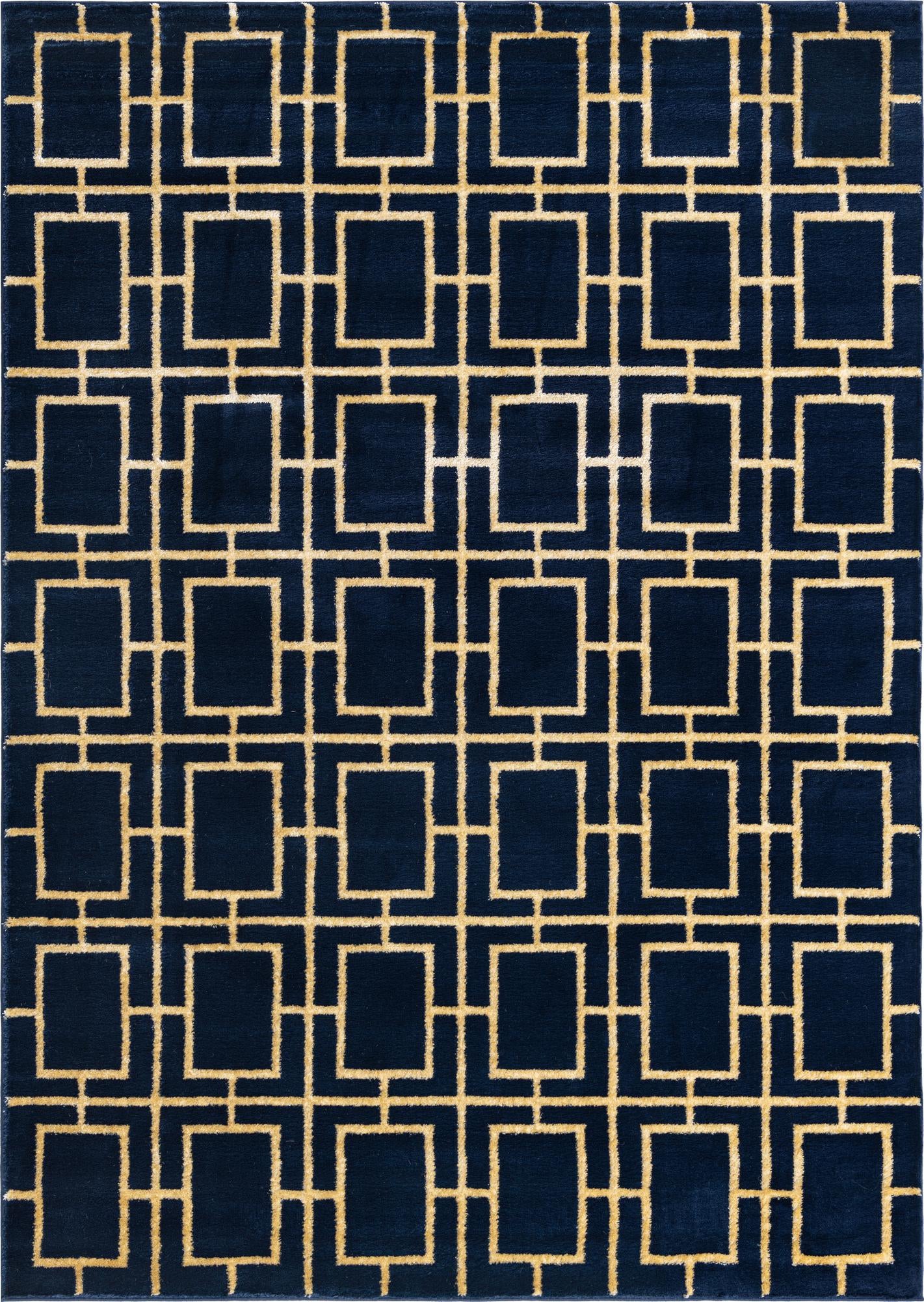 Rug Navy Blue Gold Swatch link