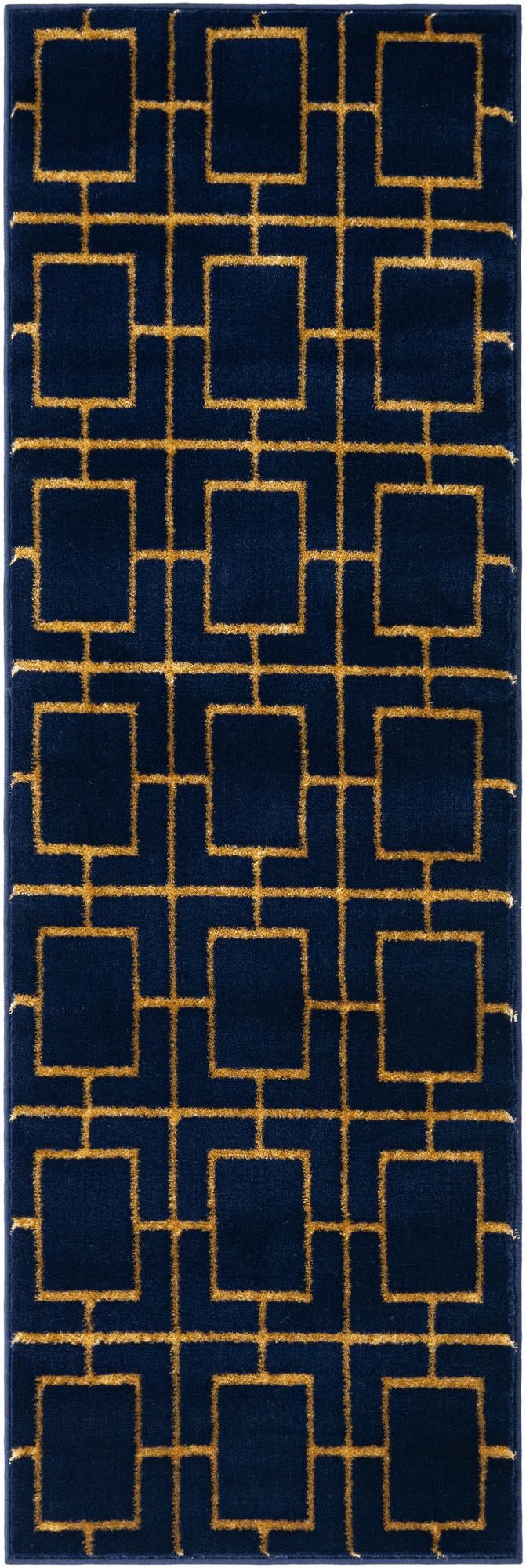 Rug Navy Blue Gold Swatch link