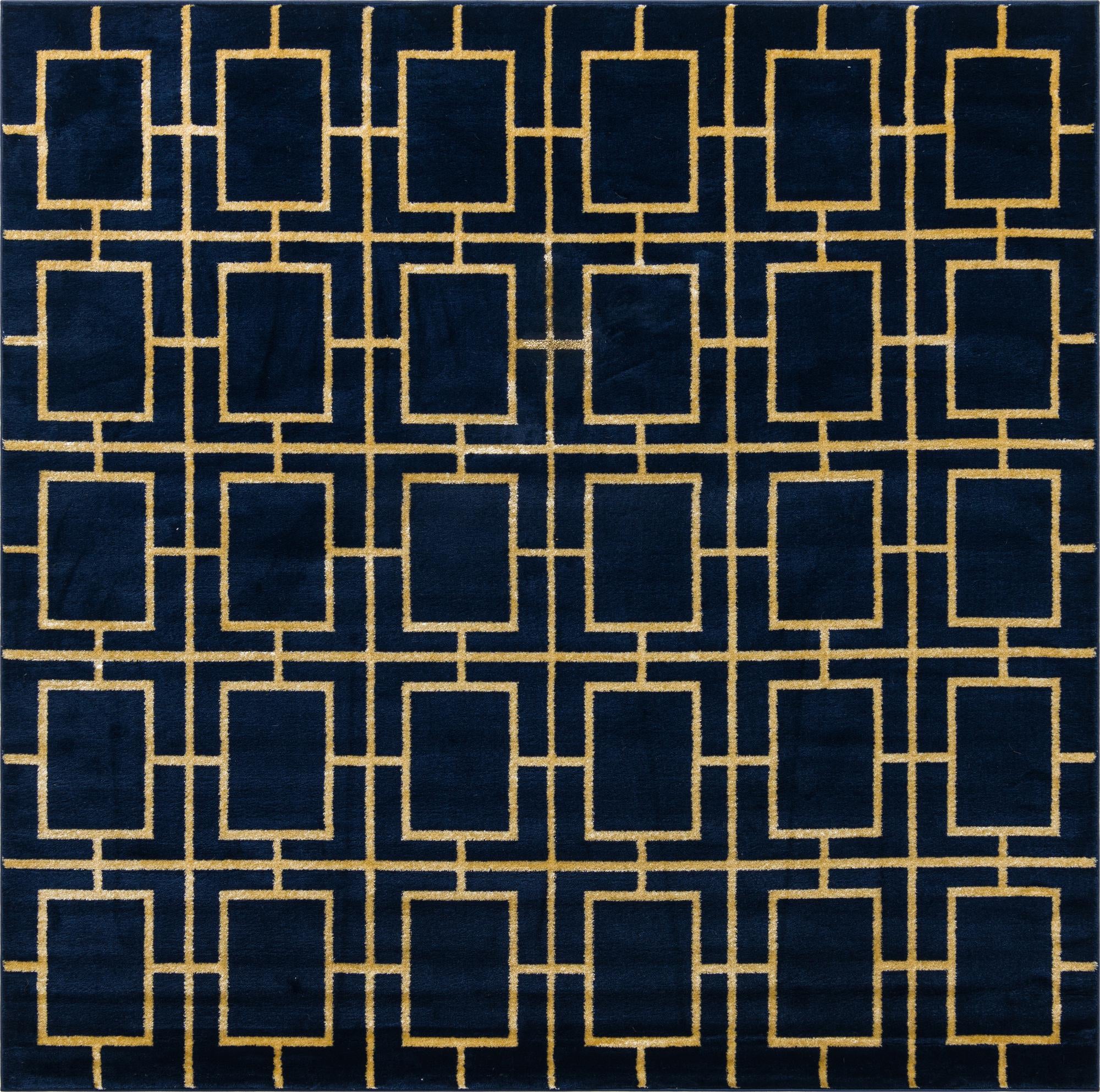 Rug Navy Blue Gold Swatch link