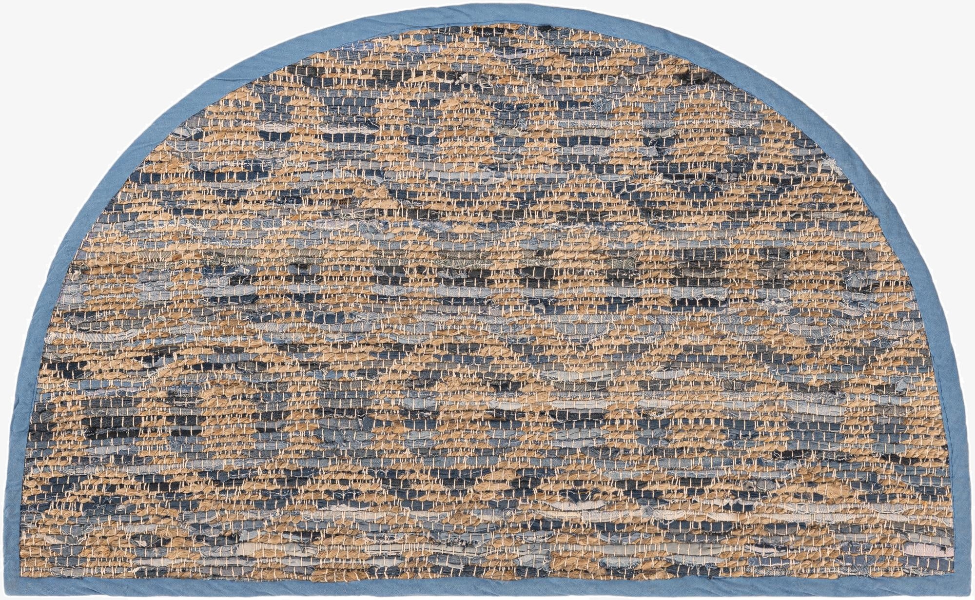  2' 2 x 3' 7  Hand Woven Chindi Jute Hearth Rug