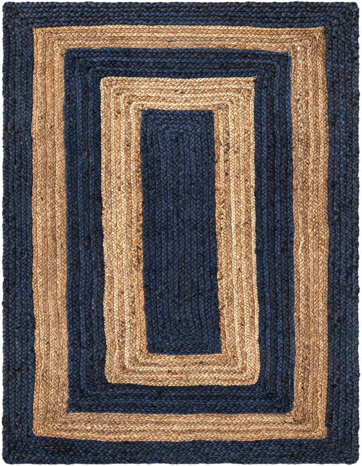 Detail image of  3' 3 x 5' 1  Hand Braided Jute Rug