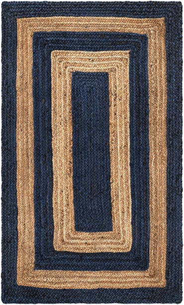  3' 3 x 5' 1  Hand Braided Jute Rug