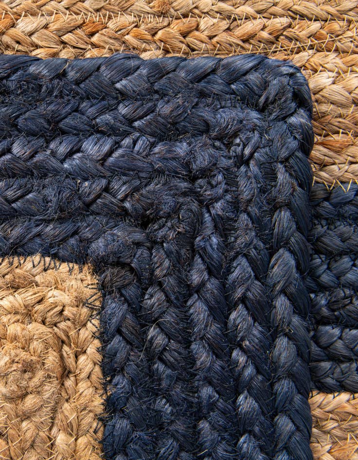Detail image of  4' 1 x 6' 1  Hand Braided Jute Rug