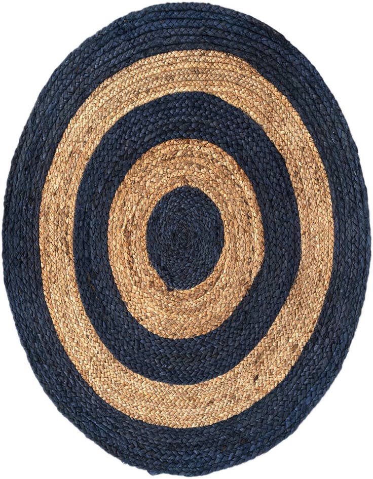 Detail image of  3' 3 x 3' 3  Hand Braided Jute Round Rug