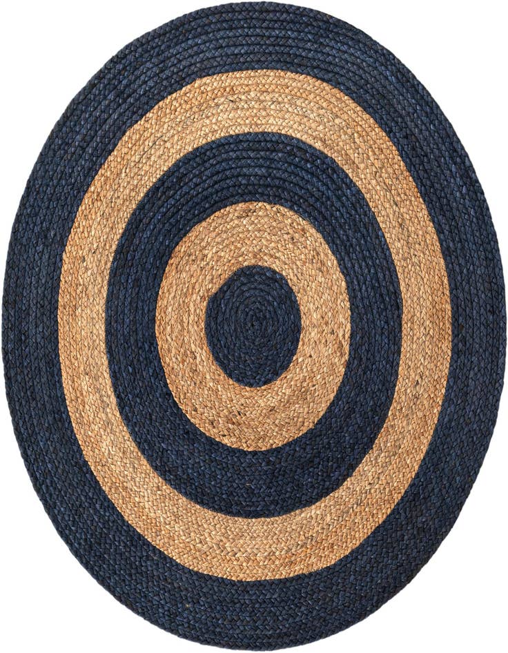 Detail image of  4' 1 x 4' 1  Hand Braided Jute Round Rug