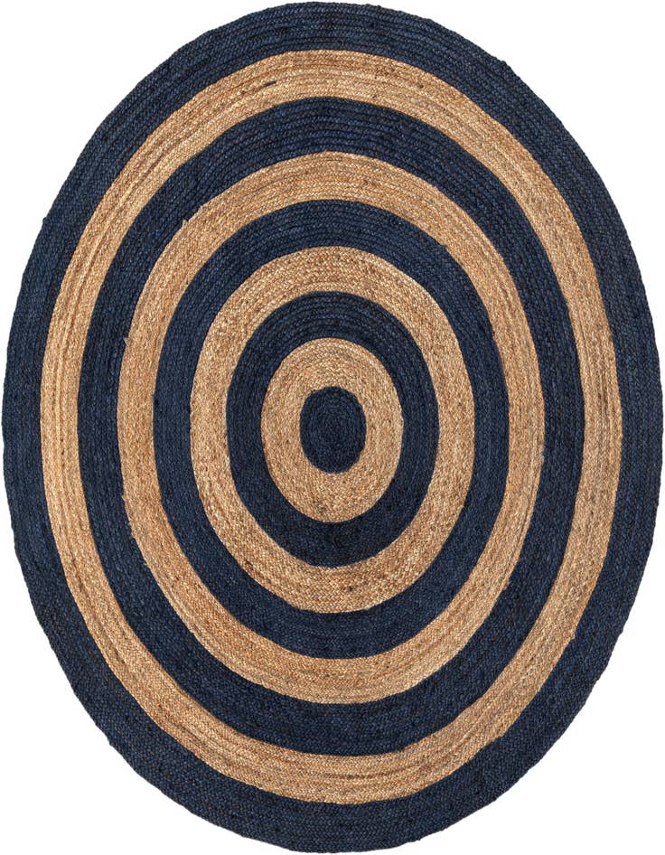 Detail image of  7' 1 x 7' 1  Hand Braided Jute Round Rug