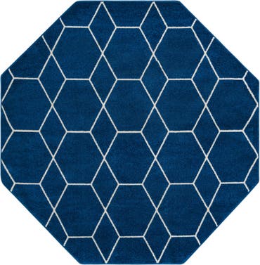  7' 10 x 7' 10 Lattice Frieze Octagon Rug