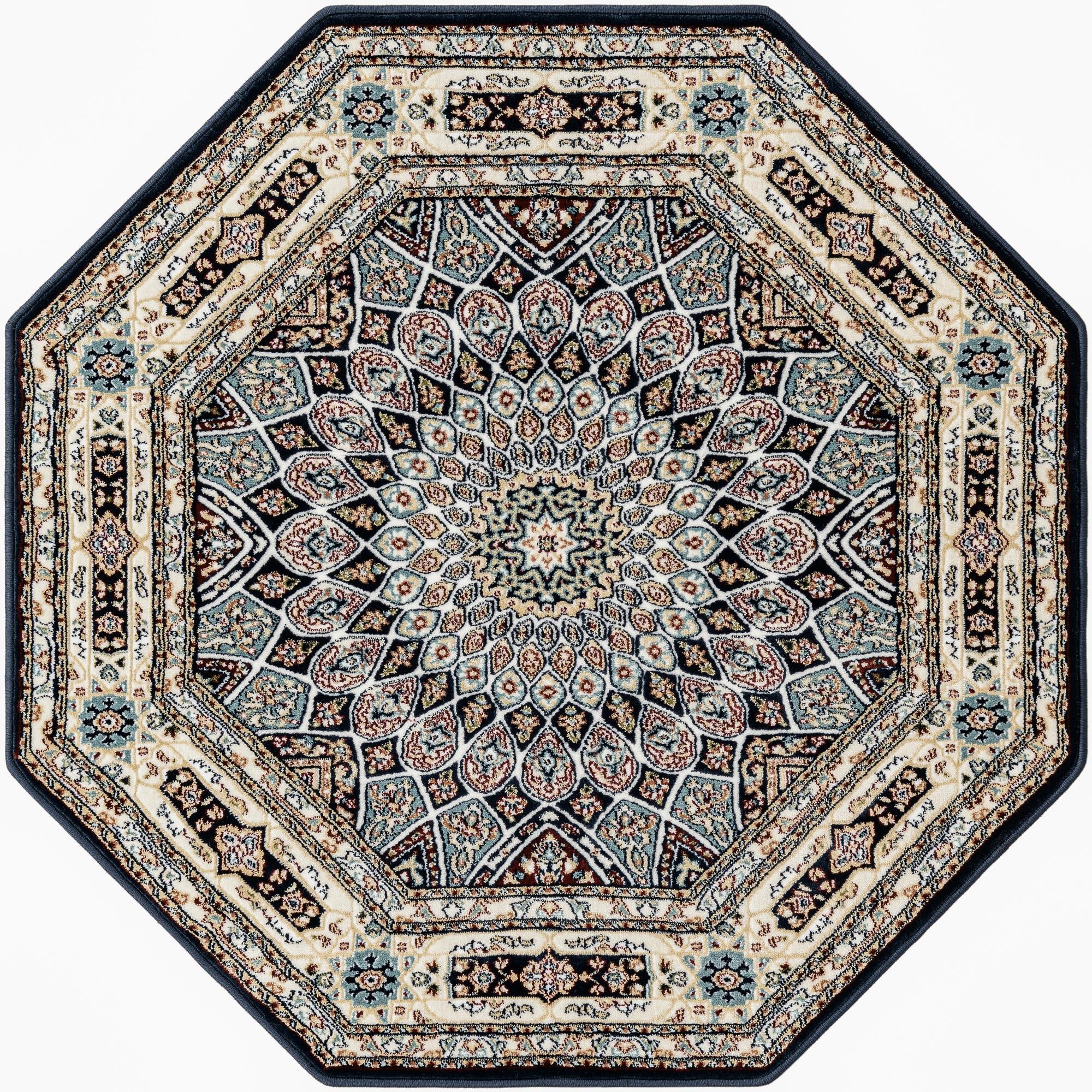  3' x 3' Nain Design Octagon Rug