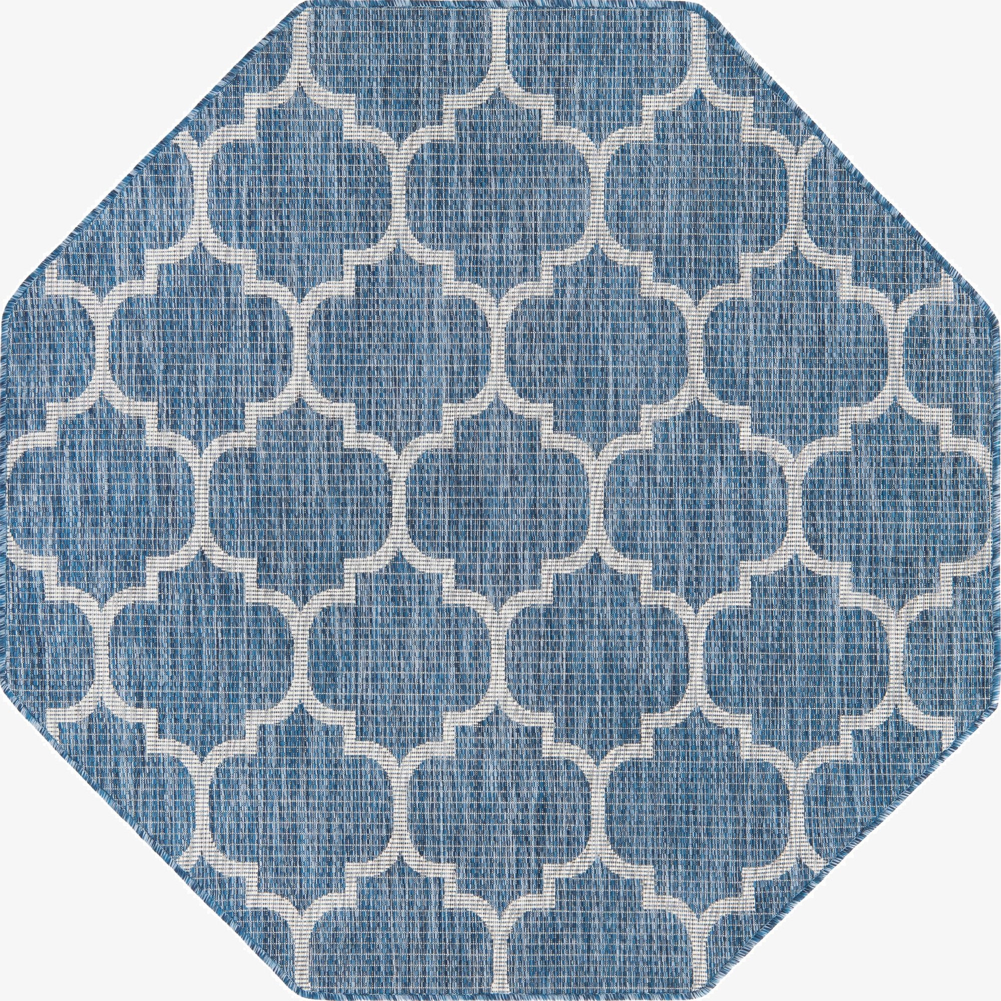  5' 3 x 5' 3  Washable Lattice Indoor / Outdoor Octagon Rug