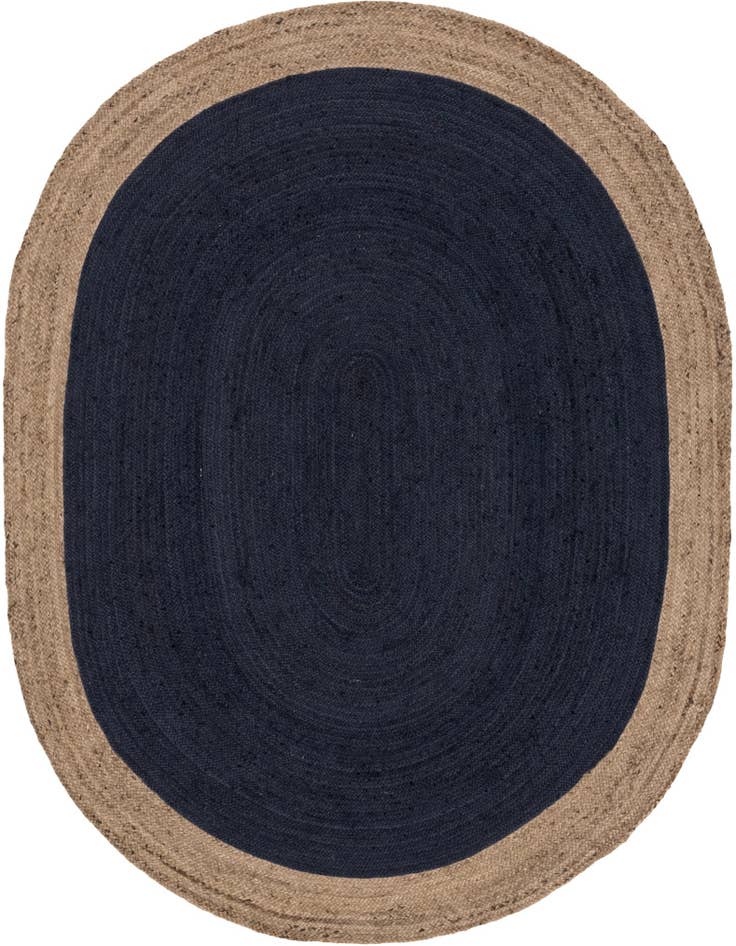 Detail image of  8' x 10'  Hand Braided Jute Oval Rug