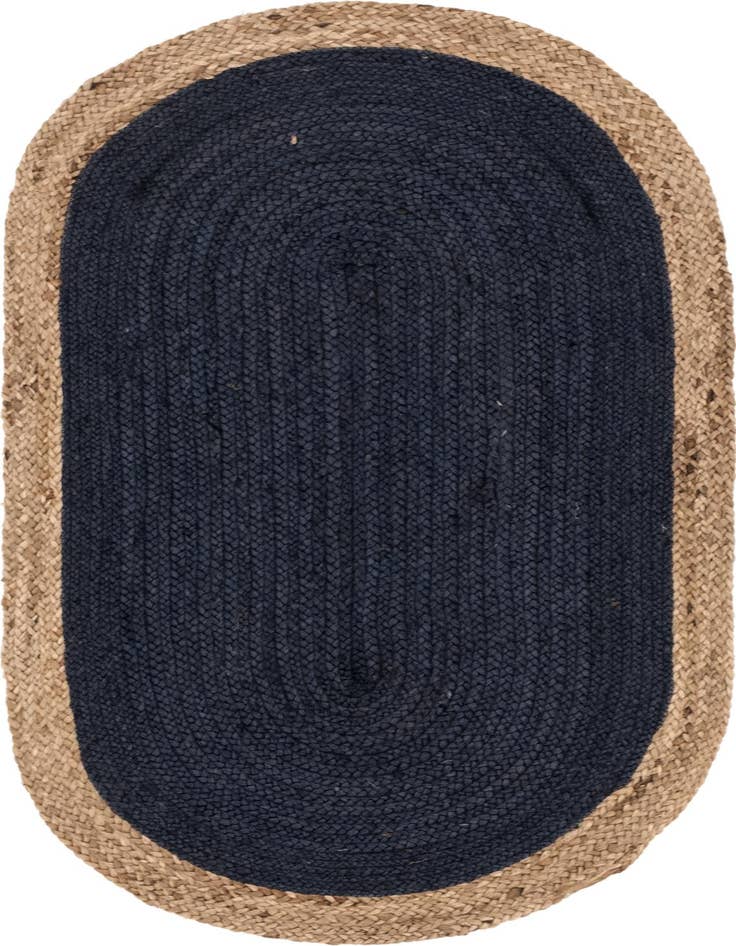 Detail image of  3' 3 x 5' 1  Hand Braided Jute Oval Rug