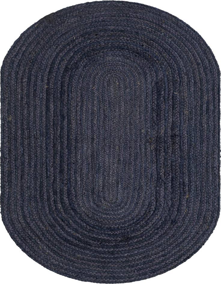 Detail image of  3' 3 x 5' 1  Hand Braided Jute Oval Rug