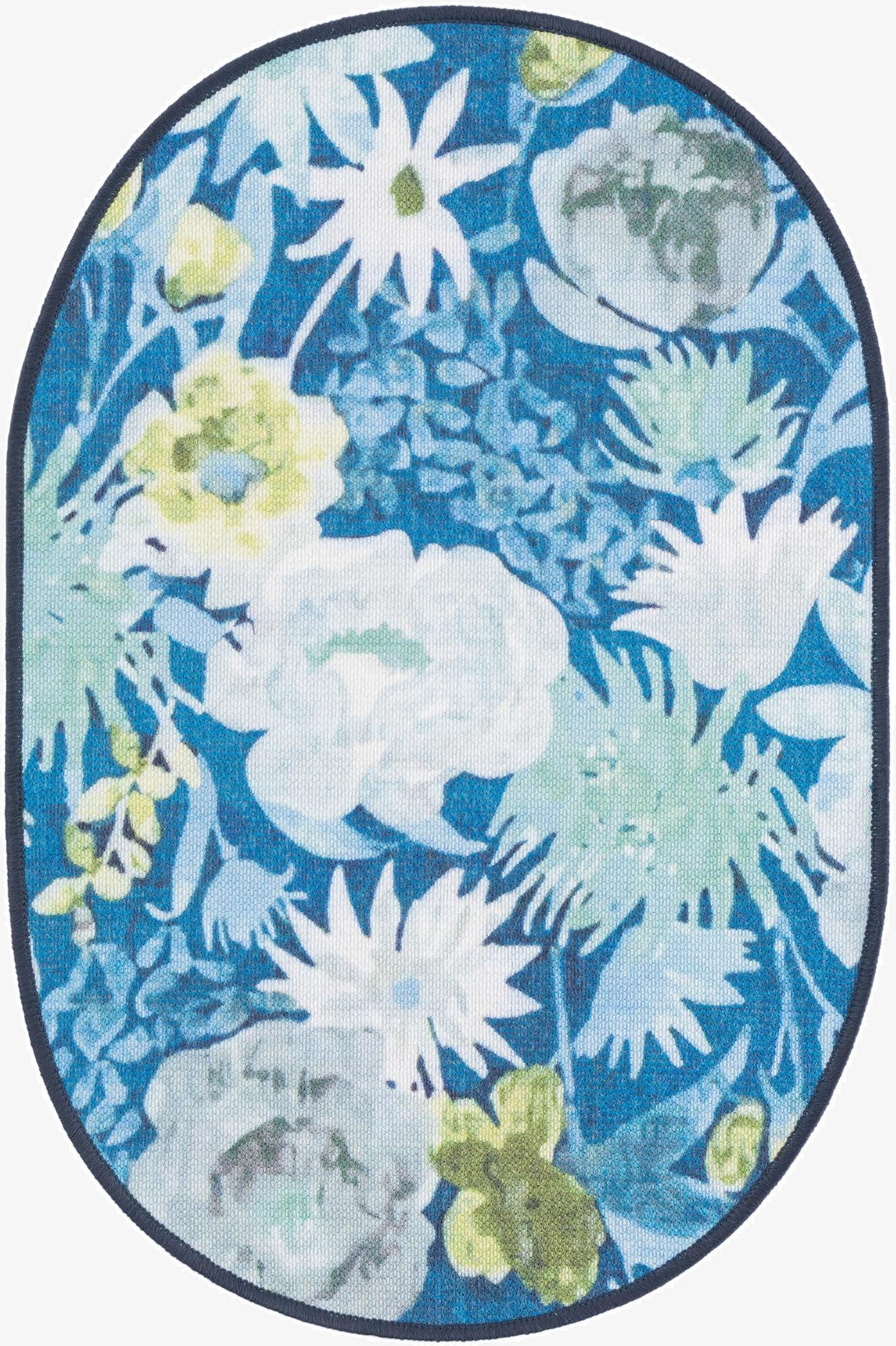  2' x 3' 1  Washable Jill Zarin Caribbean Indoor / Outdoor Oval Rug