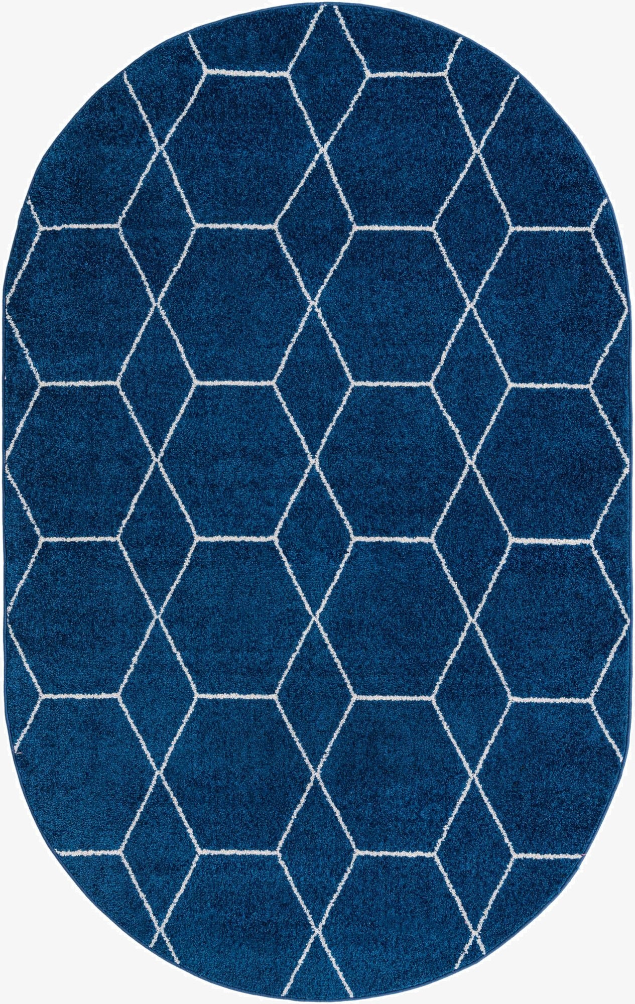  3' x 5' 3 Lattice Frieze Oval Rug