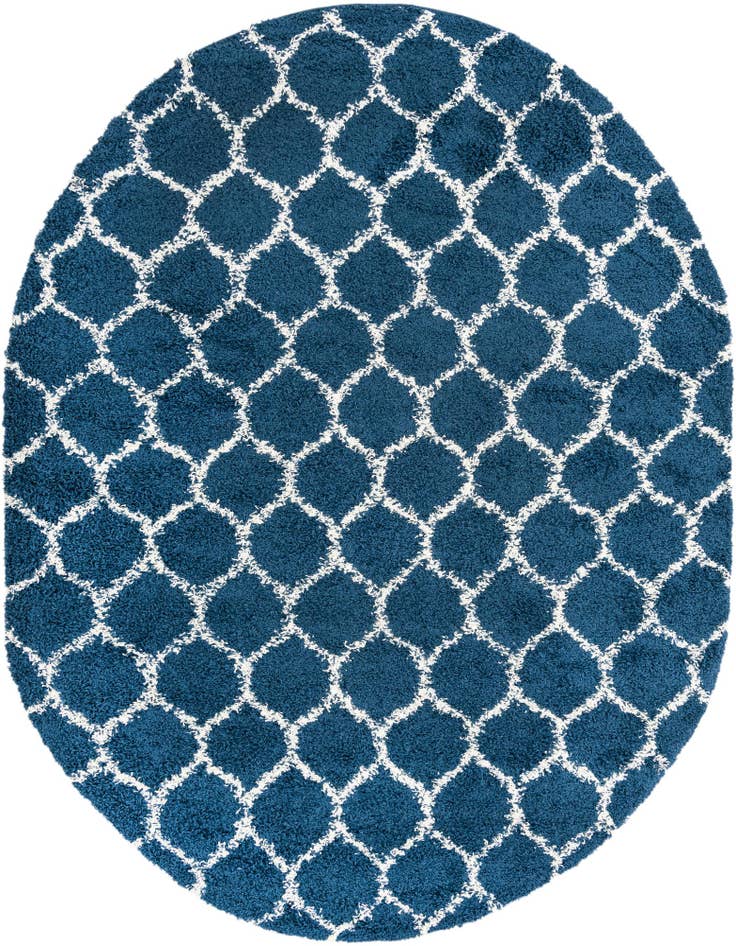 Detail image of  7' 10 x 10' Lattice Shag Oval Rug
